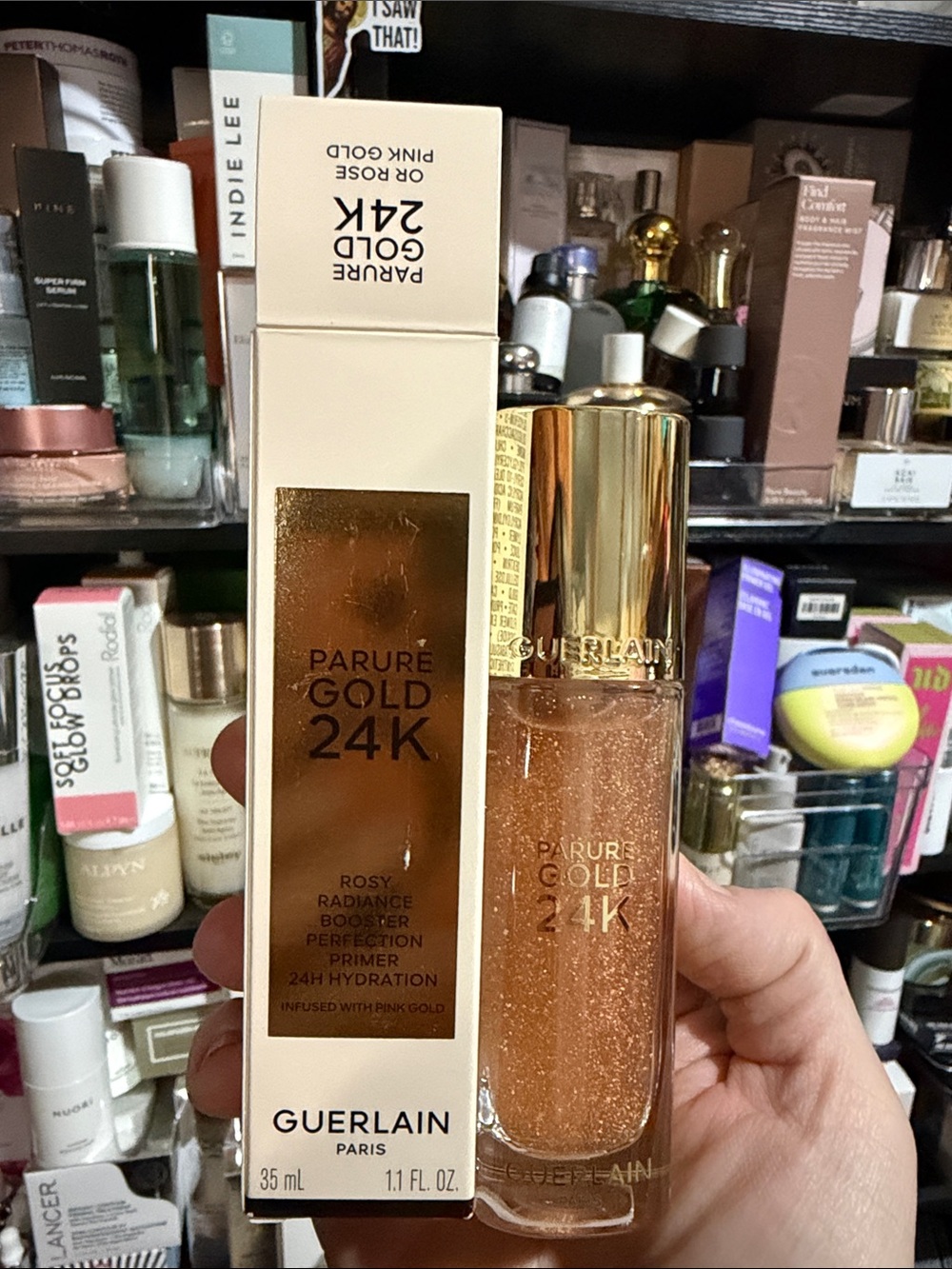 Guerlain Parure Gold 24K Rose Pink Gold Perfection Primer 24H Hydration 1.1oz